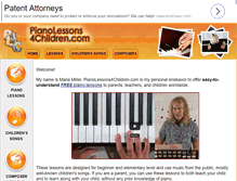 Tablet Screenshot of pianolessons4children.com